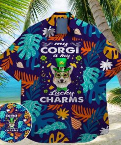 corgi are lucky charm green shamrock bigfoot st paddys vibes on st patrick day hawaiian shirt limited edition