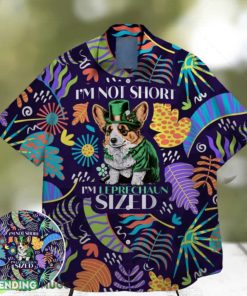 corgi dog paw puppy pet green shamrock bigfoot st paddys vibes on st patrick day hawaiian shirt