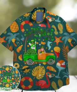 corgi green shamrock bigfoot st paddys vibes on st patrick day hawaiian shirt