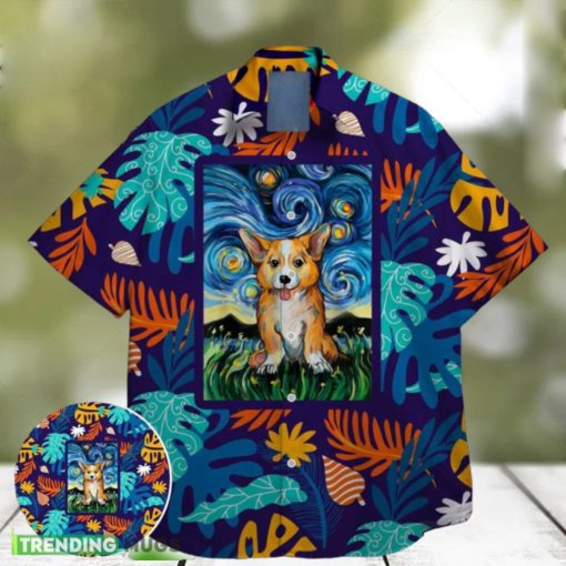 corgi star night famous on st patrick day hawaiian shirt