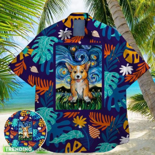 corgi star night famous on st patrick day hawaiian shirt