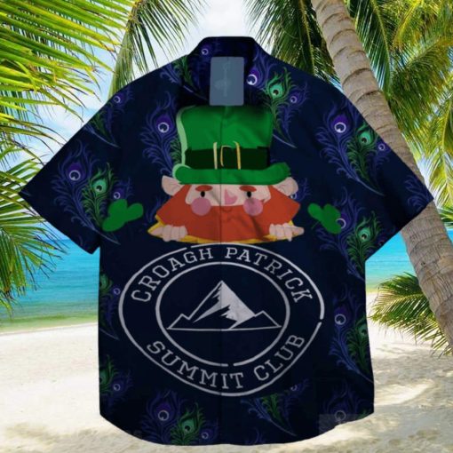 croach patrick summit club and shamrock at st patrick day hawaiian shirt