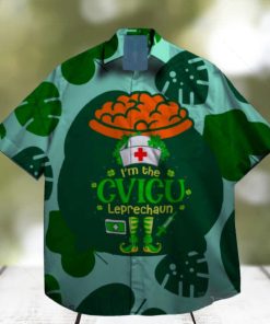 cvicu lucky shamrock leprechaun st patrick day hawaiian shirt