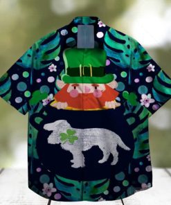 dog and shamrocks st patrick day hawaiian shirt