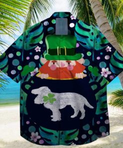 dog and shamrocks st patrick day hawaiian shirt