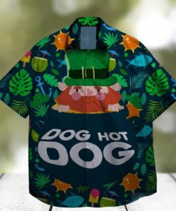 dog hot dog st patrick day hawaiian shirt