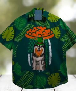 dog lucky shamrock leprechaun st patrick day hawaiian shirt