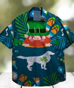 dog with shamrock st patrick day hawaiian shirt