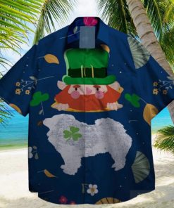 dogs and shamrock at st patrick day hawaiian shirt