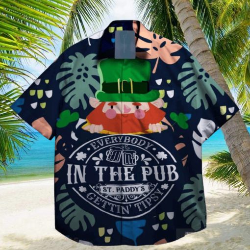 everybody in the beer pub gettins tipsy st patrick day hawaiian shirt exclusive