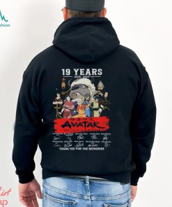 19 Years 2005 – 2024 Avatar The Last Airbender Thank You For The Memories T Shirt