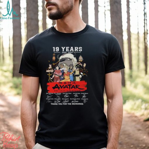 19 Years 2005 – 2024 Avatar The Last Airbender Thank You For The Memories T Shirt