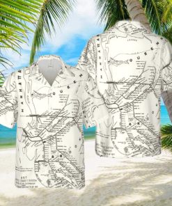 1912 Subway Map Brooklyn Rapid Transit Old Map New York City Hawaiian Shirt