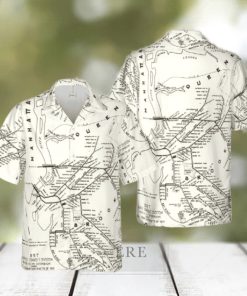 1912 Subway Map Brooklyn Rapid Transit Old Map New York City Hawaiian Shirt