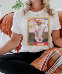 1987 Topps Baseball Barry Larkin Cincinnati T Shirt   Unisex Standard T Shirt