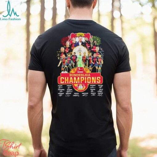 2024 Bundesliga Champions Bayer Leverkusen Players Signatures Shirt