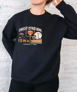2024 Citrus Bowl Iowa Hawkeyes vs. Tennessee Volunteers Dueling Helmet Shirts