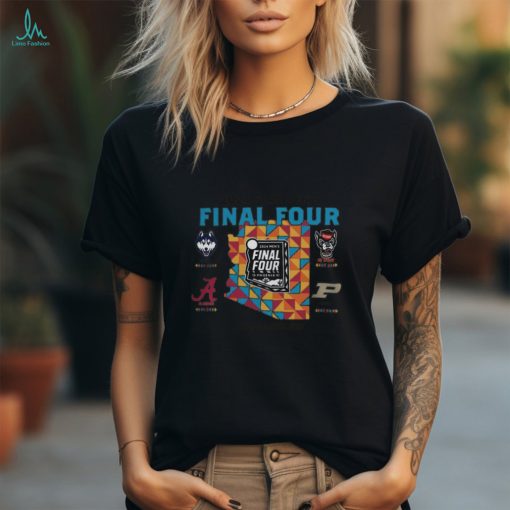 2024 NCAA Men’s Final Four Champion The Road Ends Here 4team Logo Tee Shirt