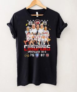 2024 NCAA women’s basketball national champions undefeated 38 0 final four Iowa 75 87 South Carolina Gamecocks shirt