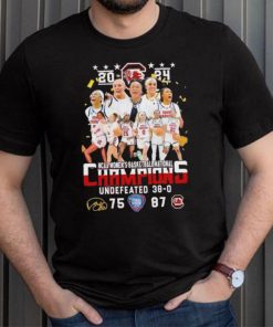 2024 NCAA women’s basketball national champions undefeated 38 0 final four Iowa 75 87 South Carolina Gamecocks shirt