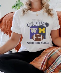 2024 National Championship Shirt Michigan Football Vs Washington 2024 National Championship Game Banner Shirt Unisex Standard T Shirt