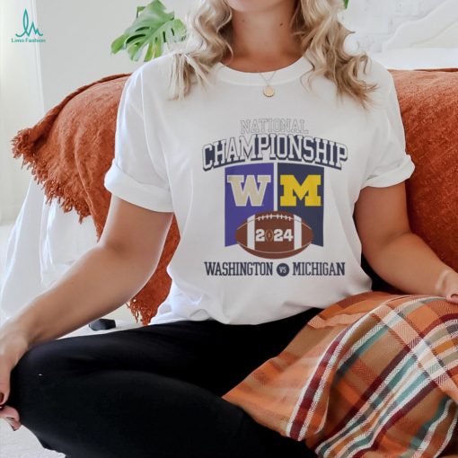 2024 National Championship Shirt Michigan Football Vs Washington 2024 National Championship Game Banner Shirt   Unisex Standard T Shirt