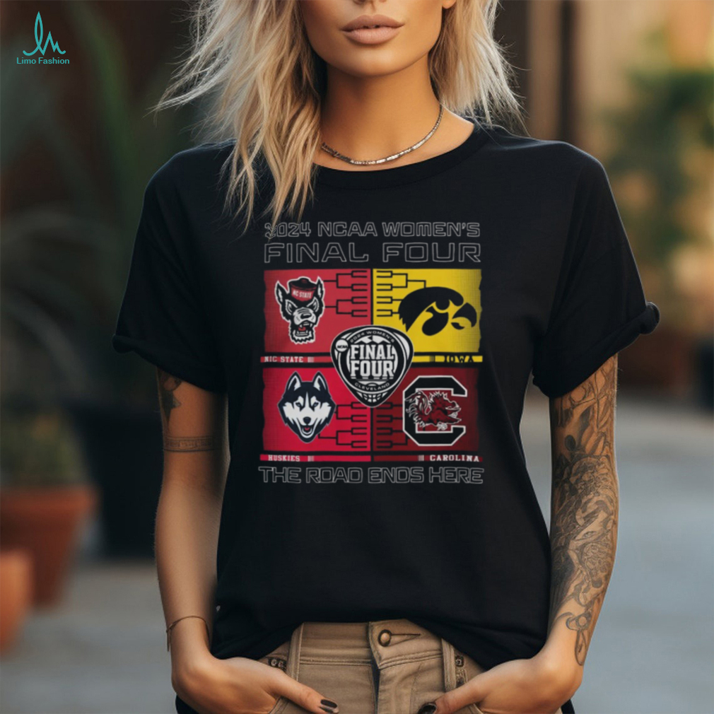 2024 Ncaa Women's Basketball Final Four 4 Teams T Shirt 2024 Ncaa Women's Basketball Final Four 4 Teams T Shirt
