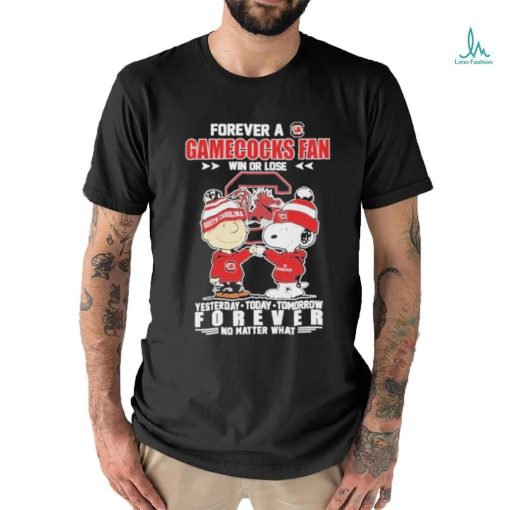 2024 South Carolina Gamecocks Fan Snoopy Charlie Brown Win Or Lose Yesterday Today Tomorrow T Shirt
