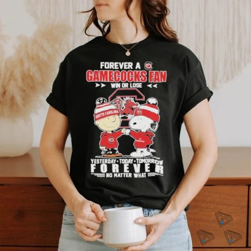 2024 South Carolina Gamecocks Fan Snoopy Charlie Brown Win Or Lose Yesterday Today Tomorrow T Shirt
