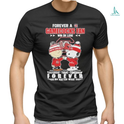 2024 South Carolina Gamecocks Fan Snoopy Charlie Brown Win Or Lose Yesterday Today Tomorrow T Shirt