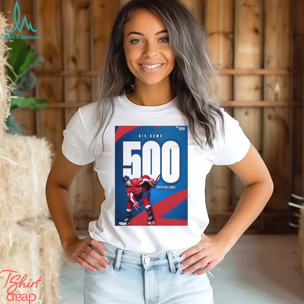 500 for nic dowd all caps Washington capitals stanley cup playoffs 2024 shirt