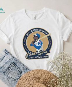 50th anniversary Atlanta GA Hank Aaron 715th home run shirt