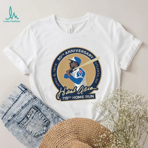 50th anniversary Atlanta GA Hank Aaron 715th home run shirt