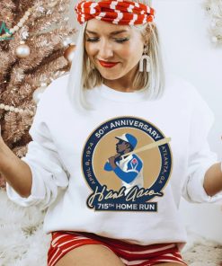 50th anniversary Atlanta GA Hank Aaron 715th home run shirt
