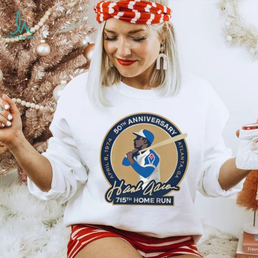 50th anniversary Atlanta GA Hank Aaron 715th home run shirt
