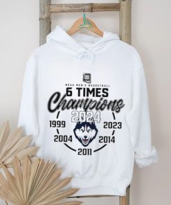 6 Times Champions UConn Huskies Basketball NCAA logo shirt