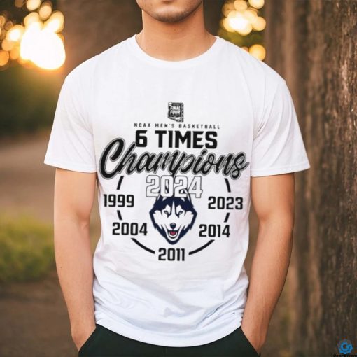 6 Times Champions UConn Huskies Basketball NCAA logo shirt