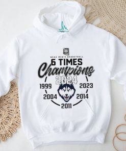 6 Times Champions UConn Huskies Basketball NCAA logo shirt