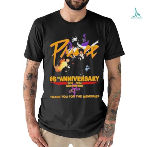 66th Anniversary 1958 2024 Prince Rogers Nelson Thank You For The Memories Shirt
