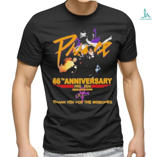66th Anniversary 1958 2024 Prince Rogers Nelson Thank You For The Memories Shirt