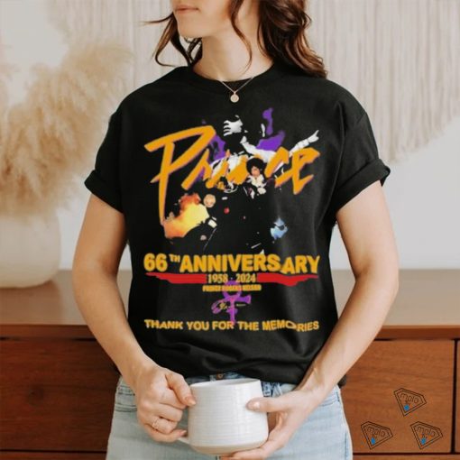 66th Anniversary 1958 2024 Prince Rogers Nelson Thank You For The Memories Shirt