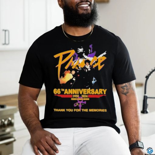 66th Anniversary 1958 2024 Prince Rogers Nelson Thank You For The Memories Shirt