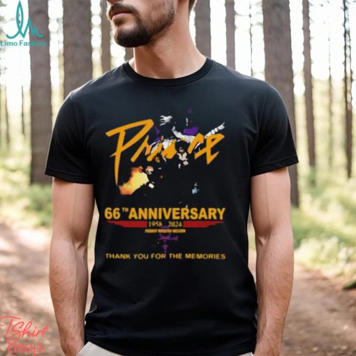 66th Anniversary 1958 2024 Prince Rogers Nelson Thank You For The Memories T Shirt