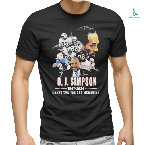 77 Years Of 1947 2024 O. J. Simpson Thank You For The Memories T Shirt