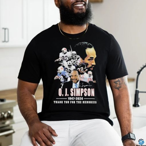 77 Years Of 1947 2024 O. J. Simpson Thank You For The Memories T Shirt