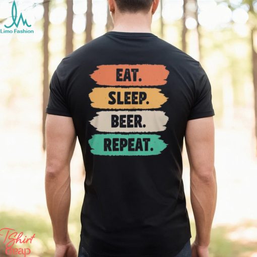 80s retro eat sleep beer repeat shirt