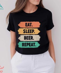 80s retro eat sleep beer repeat shirt