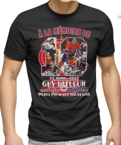 A La Memoire De 22 Avril, 2022 Guy Lafleur Canadiens De Montreal Merci Pour Les Souvenirs T Shirt