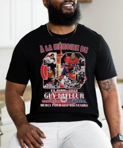 A La Memoire De 22 Avril, 2022 Guy Lafleur Canadiens De Montreal Merci Pour Les Souvenirs T Shirt