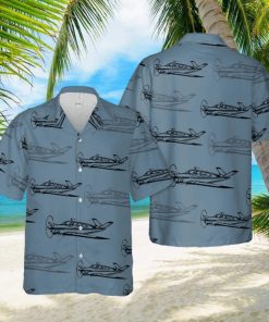 AIRPLAN V_tail Silhouette Hawaiian Shirt